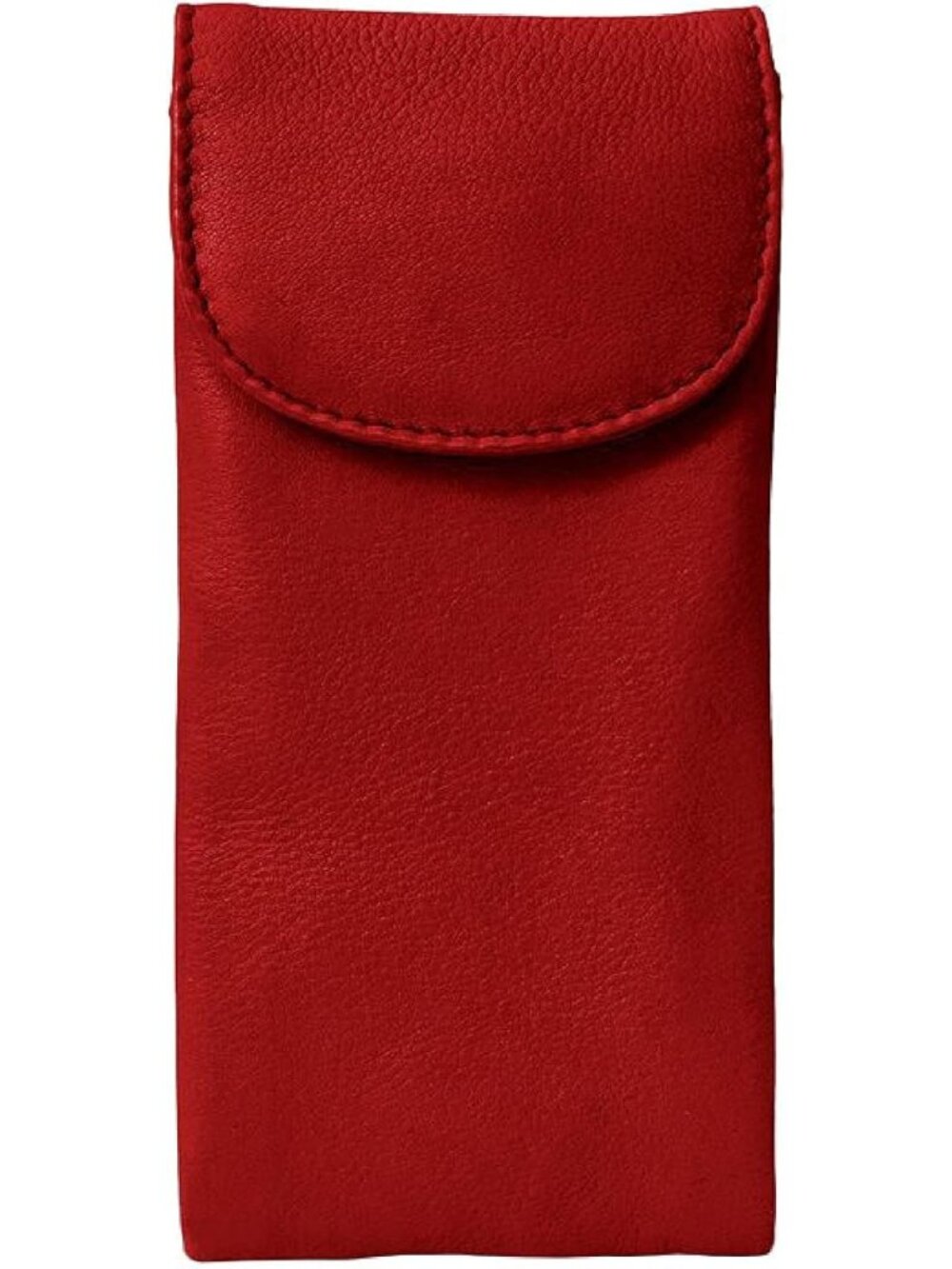 Soft Leather Double Flap Eyeglass Case | 2-in-1 Pouch for Sunglasses & Readers